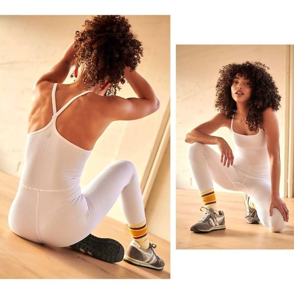 Free People Pants - Free People Movement Happiness Runs Square Neck Onesie Jumpsuit